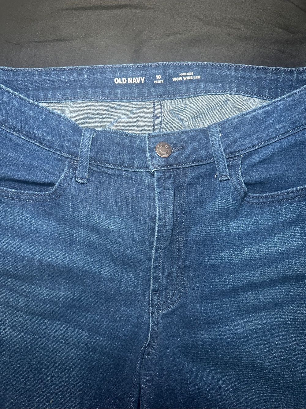 Old Navy Women’s Navy Blue Denim Jeans - Wide-Leg